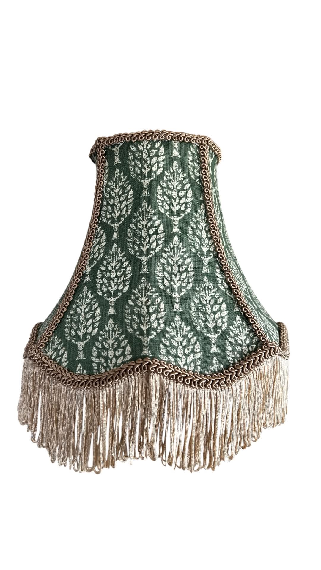 Green Leaf Hand Sewn Lamp Sahde