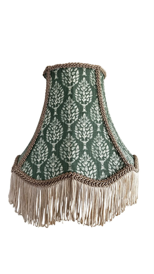 Green Leaf Hand Sewn Lamp Shade