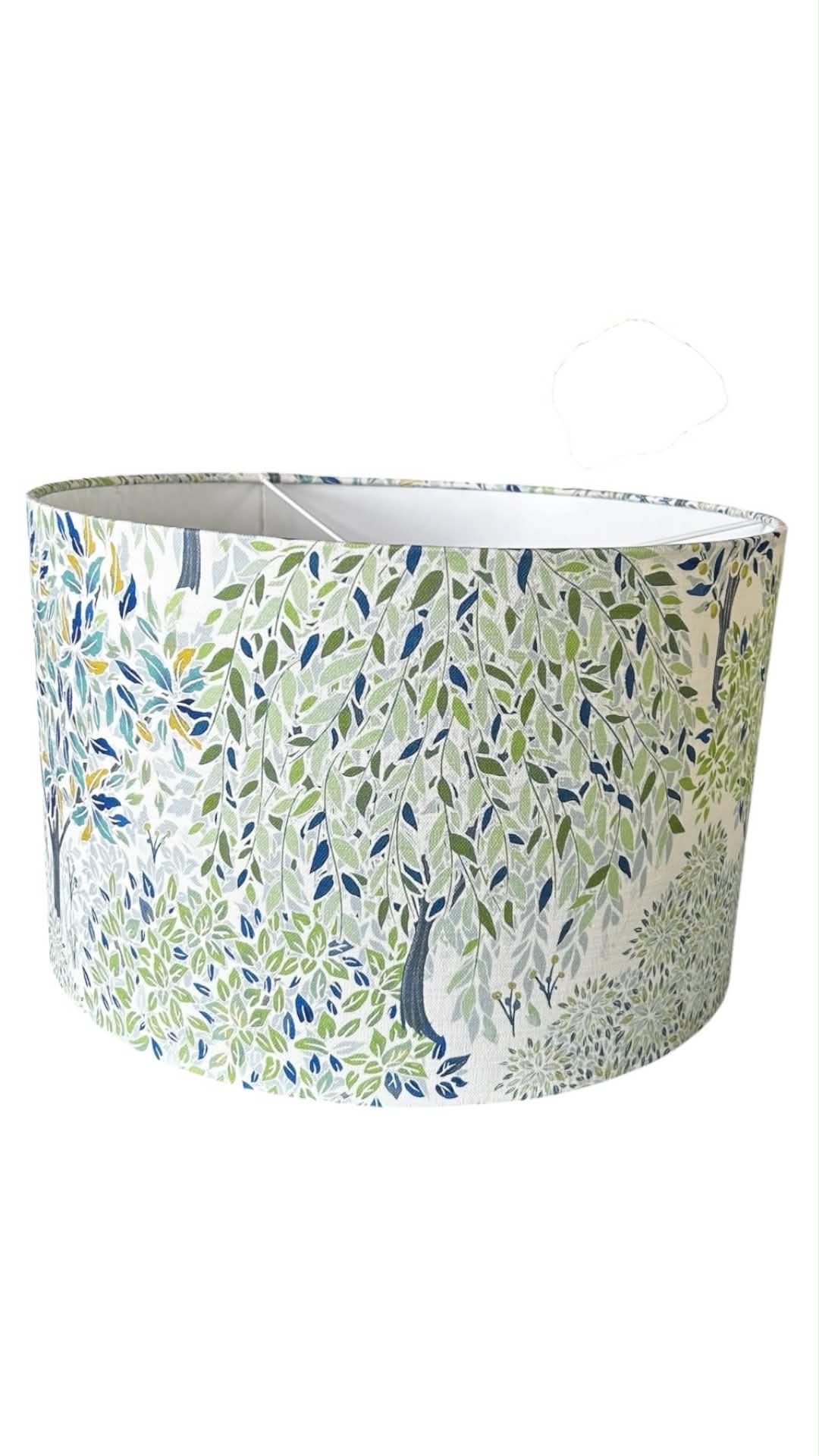 Blue & Green Trees Pendant Lampshade – 40cm Drum