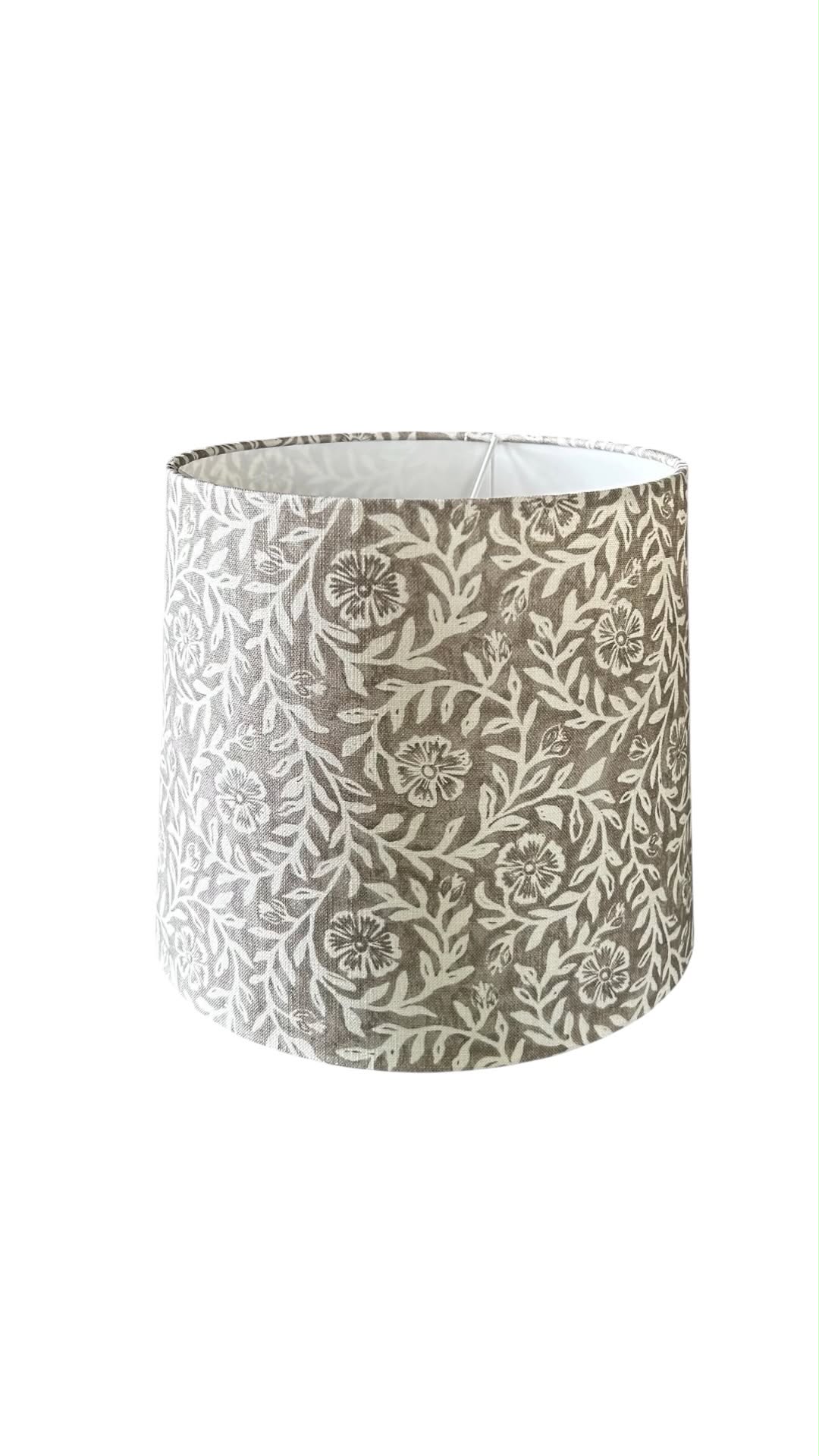 Green Floral & Leaf Empire Lampshade – 30cm